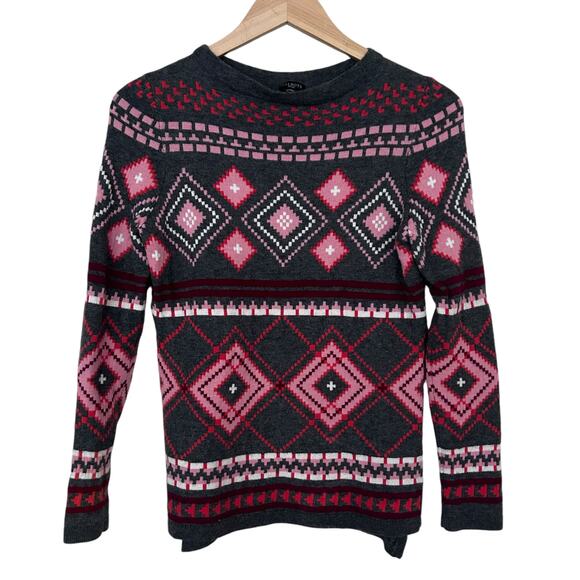 Talbots Wool Blend Fair Isle Sweater Sz SP - Picture 1 of 4